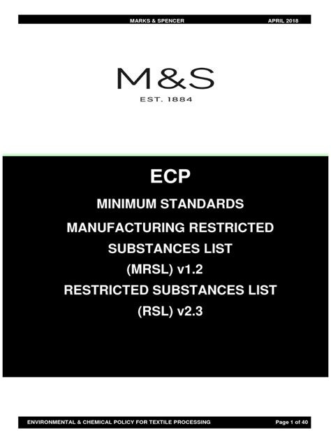 MANUFACTURING RESTRICTED SUBSTANCES LIST 